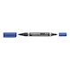 STAEDTLER Permanentmarker Lumocolor duo, nachf&uuml;llbar, 0.6mm und 1.5 mm, blau, 10 St&uuml;ck - Permanentmarker - 1