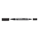 STAEDTLER Permanentmarker Lumocolor duo, nachf&uuml;llbar, 0.6mm und 1.5 mm, schwarz, 10 St&uuml;ck - Permanentmarker - 1