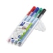 STAEDTLER Lumocolor correctable transparency pen, M, refillable, 4 colours, box - Fine-tip pen - 1