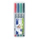 STAEDTLER Lumocolor S non-permanent universal pen, 4 assorted colours, box - Fine-tip pen - 2