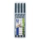 STAEDTLER Lumocolor SFMB permanent Set, 4 sortierte Breiten, schwarz, Box - Feinschreiber - 2
