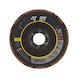 ATORN Flap disc grain 60, 115 mm, angled, stainless steel/steel - Lamellenschijf - hoogwaardige universele schijf voor rvs, staal - 1