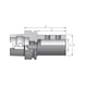 ATORN Spantang voor volboren HSK63 (ISO 12164) diam. 25 mm A=90 mm - Gereedschapshouder voor wisselplaat-volboren - 3