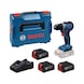 BOSCH cordless drill/driver GSR18V-52, 3x cordless GBA 18V 5.0Ah in L-BOXX 06019S0027 - Cordless drill/driver GSR18V-52 - 1