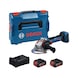 BOSCH cordless angle grinder GWS 18V-11, 2x cordless GBA 18V 5.0Ah in L-BOXX 06019N4104 - Angle grinder (cordless) - 1