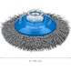 BOSCH Metal clean cup brush, 100 x 0,5 mm, M14, corrugated 2608620767 - Conical brush - 2
