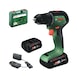 BOSCH cordless drill/driver PSR18V-60, 2 cordless PBA 18V 2.5Ah Handwerkerkoffer 06039D7202 - Cordless drill/driver PSR18V-60 - 1