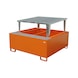 BAUER S&Uuml;DLOHN Stalen opvangbak, bevest. (1 IBC) LxBxH 1460 x 1460 x 1083 mm, kleur optioneel - Opvangbak voor IBC-containers - 1