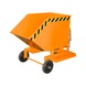 BAUER S&Uuml;DLOHN Chariot &agrave; copeaux 250 l, insert t&ocirc;le perfor&eacute;e+bonde &eacute;vac, 3 roues - Conteneurs de copeaux, basculement manuel - 1