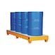 BAUER S&Uuml;DLOHN Bac de r&eacute;cup&eacute;ration en acier pour 4 f&ucirc;ts de 200 l LxlxH 2 400x800x250 mm - Bac de r&eacute;cup&eacute;ration pour f&ucirc;ts de 200&nbsp;litres - 3