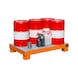 BAUER S&Uuml;DLOHN BAUER stalen opvangbak voor 6 vaten van 60L LxBxH 1300x800x205 mm - Opvangbak voor vaten van 60 liter - 2