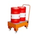 BAUER S&Uuml;DLOHN Auffangwanne 60 Liter 800x500x415 mm RAL2000 - Fahrbare Auffangwanne f&uuml;r 60 l-F&auml;sser - 1