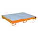 BAUER S&Uuml;DLOHN Regalwanne mit Gitterrost LxBxH 1750x1300x250 mm Auffangvolumen 240 l - Auffangwanne f&uuml;r Regalsysteme mit Gitterrost - 1