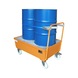 BAUER S&Uuml;DLOHN Mobile collection tray 200 l, 1,200 x 800 x 570 mm RAL 2000 - Mobile collection tray for 200-l drums - particularly robust - 2