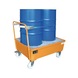 BAUER S&Uuml;DLOHN Mobile collection tray 200 l, 1,200 x 800 x 570 mm RAL 2000 - Mobile collection tray for 200-l drums - particularly robust - 3
