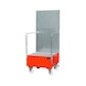 BAUER S&Uuml;DLOHN Verrijdbare opvangbak 1 x 200 liter, 870 x 890 x 2110 mm, RAL 3000 - Mobiele opvangbak - 2