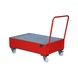 BAUER S&Uuml;DLOHN Bandeja de recogida, 200 litros, 1200x800x510 mm, m&oacute;vil, RAL 3000 - Bandeja colectora m&oacute;vil para bidones de 200&nbsp;l - 1