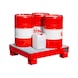 BAUER S&Uuml;DLOHN Тава за съхранение RAL 3000, огн. червено за 4 бидона 60 l, ДxШxВ 800x900x220 mm - Събирателна тава за съхранение за 60-литрови варели - 2