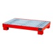 BAUER S&Uuml;DLOHN Collection tray RAL 3000 flame red for 6 drums 60 L LxWxH 800x1,300x205 mm - Collection tray for 60-litre drums - 1