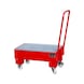 BAUER S&Uuml;DLOHN Bac de r&eacute;cup&eacute;ration, 60 litres, 800x500x415 mm, mobile, RAL 3000 - Bac de r&eacute;cup&eacute;ration mobile pour f&ucirc;ts de 60&nbsp;l - 3
