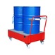 BAUER S&Uuml;DLOHN Bandeja de recogida, 200 litros, 1200x800x510 mm, m&oacute;vil, RAL 3000 - Bandeja colectora m&oacute;vil para bidones de 200&nbsp;l - 2