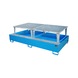 BAUER S&Uuml;DLOHN Cubeta colect. de ac. + acc. (2 IBC) LxAnxAlt 2650x1460x863&nbsp;mm, RAL 5012 az. cl. - Bandeja colectora para contendedores IBC - 1