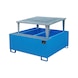 BAUER S&Uuml;DLOHN Stalen opvangbak + bevest. (1 IBC) LxBxH 1460x1460x1083 mm RAL 5012 lichtblauw - Opvangbak voor IBC-containers - 1