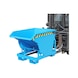 BAUER S&Uuml;DLOHN Tilt. container cap. 030 m3 LxWxH 1,160x820x825 mm RAL 5012 light blue - Tilting drum with roll-off mechanism—for heavy bulk materials - 1