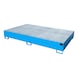 BAUER S&Uuml;DLOHN Cub. col. acero para 2x IBC LxAnxAlt 2690 x 1650 x 375 mm RAL 5012 azul claro - Bandeja colectora para contendedores IBC - 1