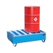 BAUER S&Uuml;DLOHN Band. perfil RAL 5012 azul claro LxAnxAlt 1200 x 800 x 360 mm vol. reco. 224 l - Bandeja de perfil de acero - 1