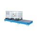 BAUER S&Uuml;DLOHN Стоманена тава за съхранение за 3x IBC ДxШxВ 3850x1300x340mm RAL 5012 светлосиня - Тава за съхранение от стомана - 3
