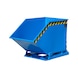 BAUER S&Uuml;DLOHN Damper g&ouml;vdesi, 400 litre, UxGxY 1320x670x840 mm, RAL 5012 a&ccedil;ık mavi - Damper g&ouml;vdesi, zemin seviyesinde boşaltma se&ccedil;eneğiyle - 1