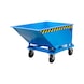 BAUER S&Uuml;DLOHN Volquete de 400 litros, bajo LxAnxAlt 1430 x 840 x 605 mm RAL 5012 azul claro - Volquete, con opci&oacute;n de vaciado a nivel del suelo - 1