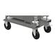 BAUER S&Uuml;DLOHN Zinc plated low tipping skip 400 l, LxWxH 1,390 x 840 x 610 mm - Dumper body, with floor-level emptying option - 3