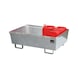 BAUER S&Uuml;DLOHN Bac de r&eacute;cup&eacute;ration sans caillebotis LxlxH 1 200x800x415 mm zingu&eacute; - Bac de r&eacute;cup&eacute;ration pour f&ucirc;ts de 200&nbsp;l - 1