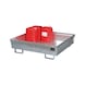 BAUER S&Uuml;DLOHN Izgarasız toplama kabı UxGxY 1200 x 1200 x 335 mm galvanizli - 200 litrelik variller i&ccedil;in toplama kabı - 1