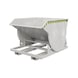BAUER S&Uuml;DLOHN Conteneur basculable cap. 1,50 m&sup3; LxlxH 1760x1560x1270 mm galvanis&eacute; - Bac &agrave; bec avec m&eacute;canisme de d&eacute;placement – pour les marchandises en vrac lourdes - 1
