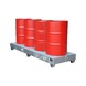 BAUER S&Uuml;DLOHN &Ccedil;elik toplama kabı galvanizli 200 l'lik 4 varil i&ccedil;in UxGxY 2400 x 800 x 250 mm - 200 litre variller i&ccedil;in toplama kabı - 2