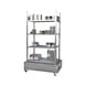 BAUER S&Uuml;DLOHN Basit raf YxGxD 2000 x 1000 x 600 mm 4 ızgaralı zemin, 1 toplama kabı 224 l - K&uuml;&ccedil;&uuml;k variller i&ccedil;in &ccedil;elik sac raf - 1