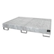 BAUER S&Uuml;DLOHN Plateau &eacute;tag&egrave;re ac caillebotis LxlxH 1750x1300x250 mm, vol. r&eacute;cup 240 l, zi - Bac de r&eacute;cup&eacute;ration pour syst&egrave;mes d'&eacute;tag&egrave;res avec caillebotis - 1