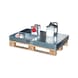 BAUER S&Uuml;DLOHN Peque&ntilde;a band. envase palets, volumen recogida 20 l, 600x400x120 mm, galv. - Bandeja colectora para contenedores peque&ntilde;os - 3