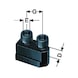 R&Ouml;HM Slotted nut with screw, slot width 12, mounting thread M10x20, extended - Clamping element, quick change (parts) - 1