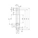 R&Ouml;HM Steel intermediate flange to DIN ISO 702-2, flange size 6, diameter 181 - Centering flange (standardized tool parts, tool and die, other) - 2