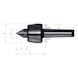 R&Ouml;HM Rotating centring tips – tip angle 60 degrees, metric 80 shank - Live Centering tip (drill bat) - 2