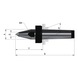 R&Ouml;HM Fixed centring centres, MK 6, similar to DIN 807, solid centre with extraction nut - Dead center (drill bit) - 1