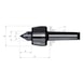 R&Ouml;HM Rotating centring tips, 60 degrees, MK 5, size 110, with carbide insert - Live Centering tip (drill bat) - 2