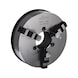 R&Ouml;HM KRF 125, 3-jaw, with clamping pin, cylindrical centring mount, cast body - Lathe tip, arbor, chuck (machine tool) - 1