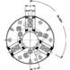 R&Ouml;HM KFD-HS 200 power chuck, 3-jaw, 90-degree pointed teeth, ISO 702-I - Lathe tip, arbor, chuck (machine tool) - 3