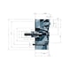 R&Ouml;HM KFD 160 3-jaw power chuck with cross-offset, cylindrical centring mount - Lathe tip, arbor, chuck (machine tool) - 3