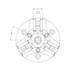 R&Ouml;HM Power-operated compensating chuck KFD-AF, size 315, 3-jaw, pointed teeth, 90 - Lathe tip, arbor, chuck (machine tool) - 2